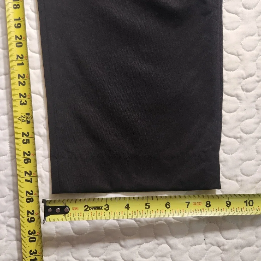 42 Brooks Brothers Black Dress Pants Madison Flat Front Wool Business Trousers